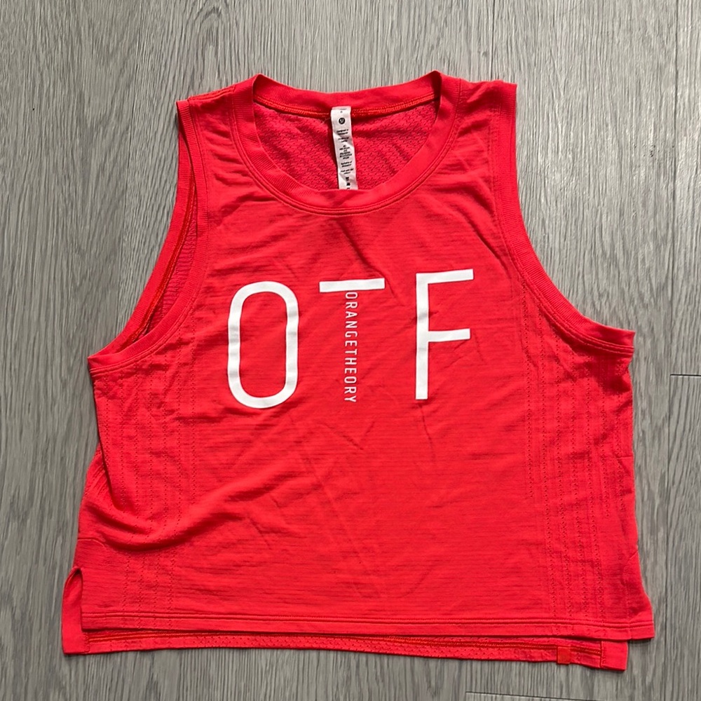 lululemon X Orangetheory cropped tank